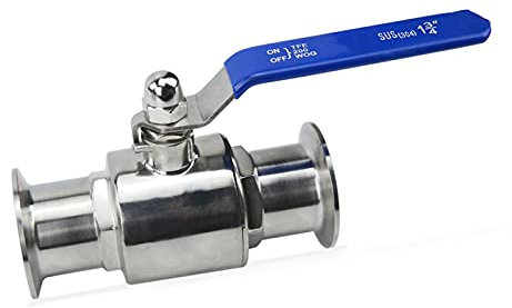 JUN-STORE Kugelhahn 3/ 4inch 19/25/32/38/42/45/ 51mm SS304 Edelstahlkugelhahn TRI- Klemme 50. 5/ 64mm Ferrue-Typ Senmiao-Th. (Specification : 51mm x Ferrule 64)