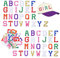 52 Pieces Iron on Letter Patches, PROUSKY Letter Iron on Patches Sew on Alphabet Patches Fabric Embroidered Patch A-Z Letter for Hats, Jackets, Shirts and Jeans DIY Craft Sewing Projects (Colorful)