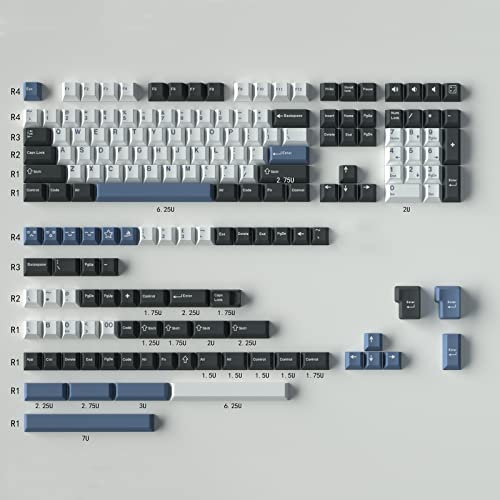 Double Shot Keycaps 173 Keys Cherry Profile Arctic Keycap Set for ANSI/ISO Layout 60/68/75/98/108 Cherry Mx Switches Mechanical Gaming Keyboard