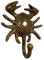 Purpledip Wandhaken aus Aluminium, Motiv: Ocean Crab: für Kleidung, Schlüssel, Glocken, Fotos, Dekoration (12460C)