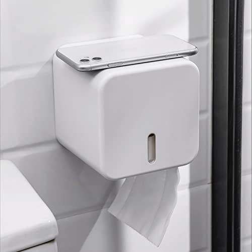 Porte Papier Hygiénique Support de Papier Hygiénique Support de Papier Toilette Distributeur De Papier étanche/Anti-Poussière Et Porte-Rouleau-Salle De Bain Distributeur Support Mural
