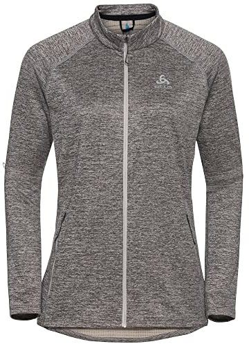 Odlo Damen Langarm Shirt mit Reißverschluss TENCIA, Silver Cloud Melange, XL