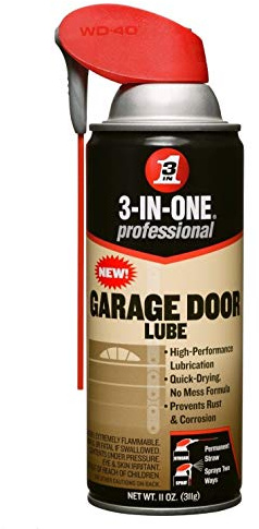 2 Set- Professional Garage Door Lubricant Spray, 11 Oz, 3-in-ONE