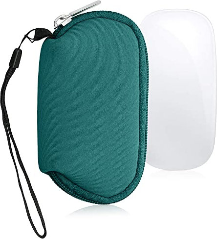 kwmobile Hülle kompatibel mit Apple Magic Mouse 1/2 - Neopren Hülle für PC Mouse Schutzhülle - Computer Maus Tasche - Neopren Tasche für PC-Maus - Petrol