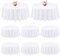 8 Packungen Premium-runde Tischdecke, 228 cm, weiße Polyester-Tischdecke, waschbar, Tischdecken aus Polyesterstoff, Tischdecke für Hochzeit, Party, Bankett, Buffet, Urlaub, Abendessen (weiß, 228 cm)