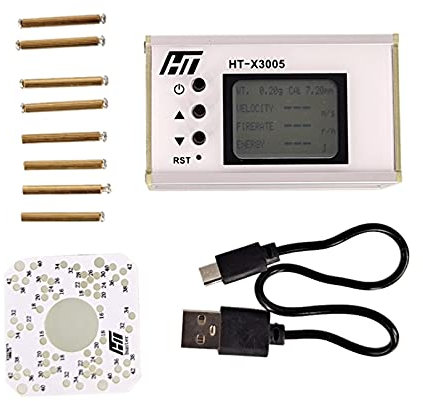 HT-X3005 Geschwindigkeitsmesser, Kugelenergiemessung, Chronograph, Geschwindigkeitsprüfer mit Hintergrundbeleuchtung, LCD