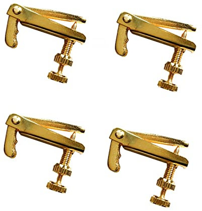 Anfänger Geige Zubehör 4 Stück Violin Feinstimmer Einsteller Kupfer-Nickel-Legierung Für 3/4 4/4 Violinenzubehör