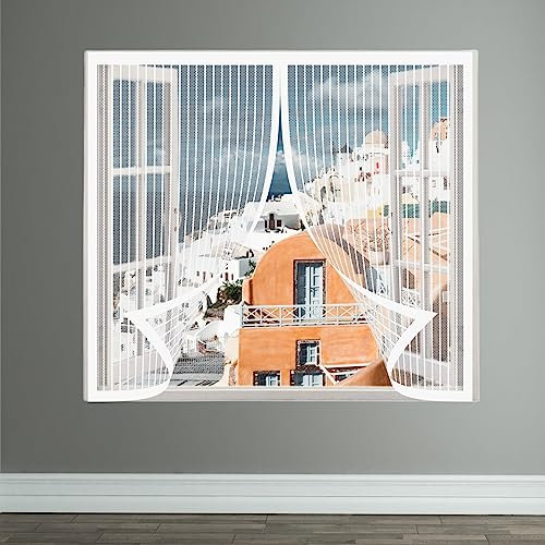 Fliegengitter für Dachfenster 295 x 250 cm Insektenschutz Fensternetz verhindern das Eindringen von Insekten für an allen Fenster, Weiß