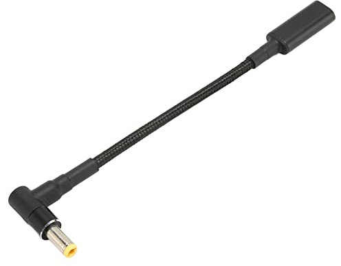 SUNGOOYUE USB C auf DC 5,5 X 2,5 Mm Adapter, Nylon Gestrickt, 100 W, Dual-Chip, Sicherer USB-C-Buchse auf Stecker, Ladekabel-Adapter für Laptop