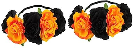 FRCOLOR 2 Stücke Stirnband Für Hochzeit Party Spiegel Photo Booth Hintergrund Erröten Ballon Floral Haarband Weihnachten Halloween Zubehör