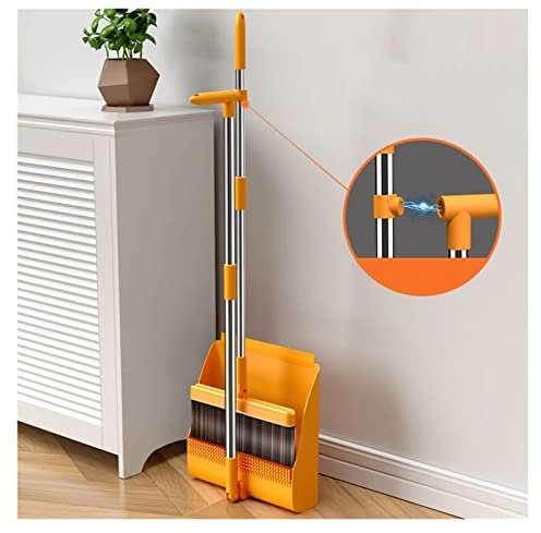 Juego de recogedor de Escoba Plegable, Cepillo para Suelo, recogedor doméstico Plegable, barredora (Espacio en Blanco (1) 3 Talla única)