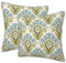 FOISIIAEA Blau-grüne Blumen-Kissenbezüge, 2 Stück, quadratisch, Couch-Kissenbezug, Hyazinthe, Kissenbezug für Wohnzimmer, Schlafzimmer, Sofa, Auto, 45,7 x 45,7 cm