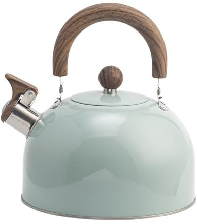 Bouilloire sifflante de 3 L avec poignée ergonomique en acier inoxydable pour cuisinière à gaz à induction, intérieur et extérieur
