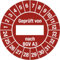Dreifke® Prüfplakette Geprüft von nach BGV A3 2024-2033,Dokumentenfolie,Ø30 mm,10 Stück
