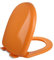 Safe PP Toilet Seat, Oval Toilet Seats U-Shape With Quiet Cushioning, Quick Release Hinge, Universal Toilet Seat Cover For Fits All Standard Size Fixtures(Color:Orange)