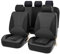 LOSTIS Auto Leder Sitzbezüge für Dacia Sandero Stepway 3.Gen 2.Gen 2012-2025, Wasserdicht Rutschfester Atmungsaktiv Autositzschoner ZubehöR,B/Black Grey