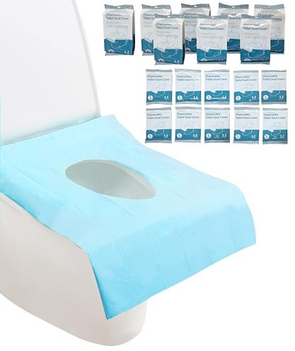 JITTY Disposable Toilet Seat Covers(80 Pack) XL Thick Waterproof for Office Hotel Travel Public Restroom Camping Kids'Potty Training
