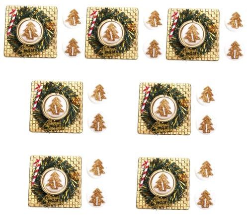Warmhm 7 Kartons Weihnachtskerzen-Geschenkbox christbaum kerzen tannenbaum kerzen Festivalgeschenk Reisegeschenke Weihnachtssto die Weihnachtskerze Valentinstagsgeschenk Duftkerze Zinn