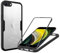 Belzsxy 360 schützen Grad Handyhülle Für iPhone 6/7/8/SE (2020) Hülle,Ganzkörper Schutzhülle mit eingebautem Anti-Kratzer Displayschutz [Anti Gelb] Case Für iPhone 6/7/8/SE (2020),Schwarz