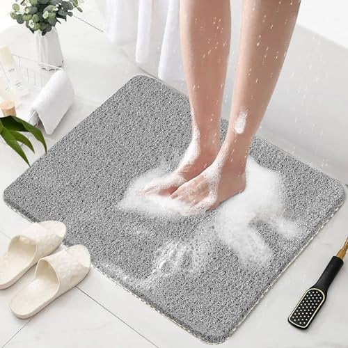 NVIYAM Duschmatte rutschfest, 60x60cm Badewannenmatte rutschfest mit Ablauf, Anti-Schimmel, Weich Komfort Sicherheits Badematte, Antirutschmatte Dusche für Badewanne und Nassbereiche