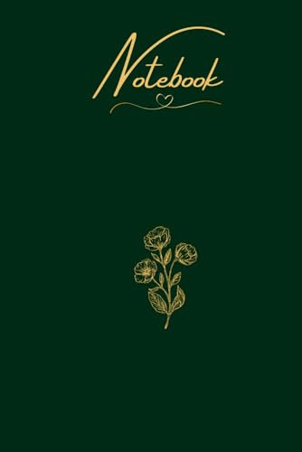 Notebook: Floral design, 120 blanked lined pages