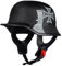 Halbschalenhelm Halbhelme Motorradhelm mit ECE Genehmigt,Brain-Cap Halbschale Chopper Helm Roller-Helm Jet-Helm Moped Helm Retro für Erwachsene Herren Damen 6,M(57~58CM)