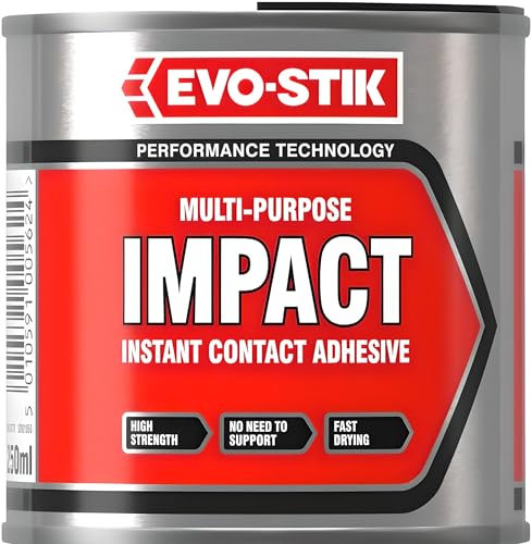 AMK® Evo Stik Impact Adhesive Tin Glue 250ml Multi Purpose High Strength No Support Needed Fast Drying Strong Hold DIY At Home