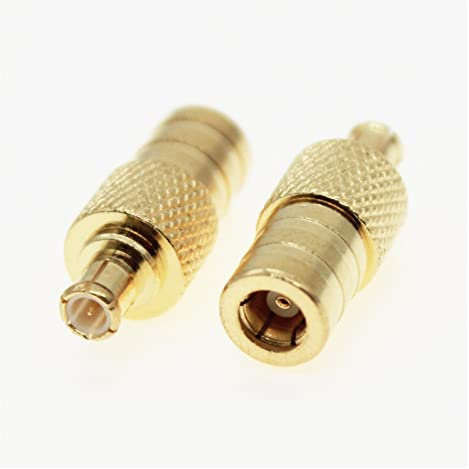 ChunLK 4 Stück Smb Zu McX. Kit Adapter-Anschlüsse Dba. Autonachadapter McX. Zu Smb Compatible with Dab +. Auto-Antennenradio Kenwood Gold Plattiert(MCX M to SMB F)