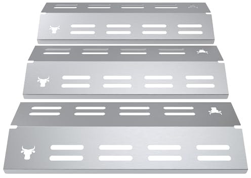 tuning-art GA39 Gasgrill Brennerabdeckung Edelstahl kompatibel mit Enders Brooklyn 3 | Brooklyn Next 3 Gasgrills | Brennerschutz | Passgenau, Farbe:3er Set Matt Bulle