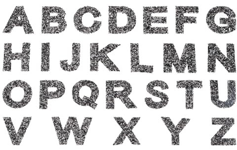 sourcing map 26 Pieces Rhinestone Letter Glitter Letter Stickers, Crystal Gemstone Border Sticker 2.2 Inch for Art Craft DIY Clothes (Black)