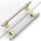 Coinkoly 10 Pack Gold & Brushed Satin Nickel Cabinet Handles - 160MM Hole Centers - Kitchen Cupboard & Drawer Handles - UK0012