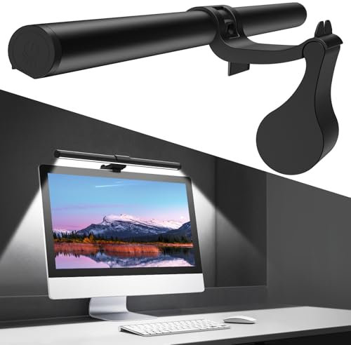OOWOLF Lampada Monitor PC 41cm con Design USB Originale,Luce per Lettura Digitale, Regolazione Continua di Luminosità, 3 Tonalità, Protezione Occhi e Schermo Anti-flicker
