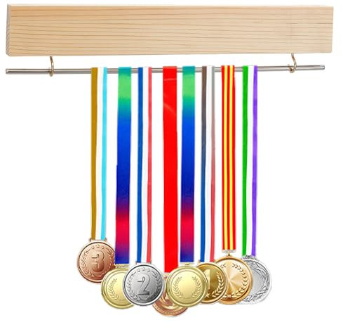 AHANDMAKER Medaillenaufhänger Präsentationsständer – Medaillenhalter Für Den Sport Personalisierter Organizer Für Auszeichnungsbänder An Der Wand Montierter Auszeichnungshalter