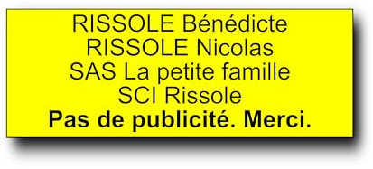 Plaque Boite aux Lettres Personnalisable - 12x5 cm - 1 à 6 Lignes - Etiquette Boite aux Lettres - Sonnette - Porte - Autocollant - Plaques avec Nom - Gravée (Jaune)