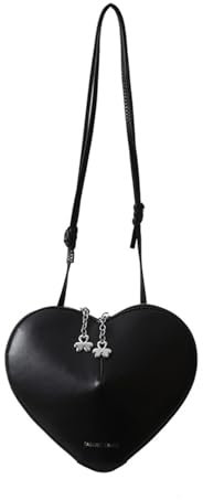 Herz Tasche, Heart Shape Satchel Crossbody Purse, Schultertasche Fürs Dirndl, Herz Handtasche Zur Tracht (B)