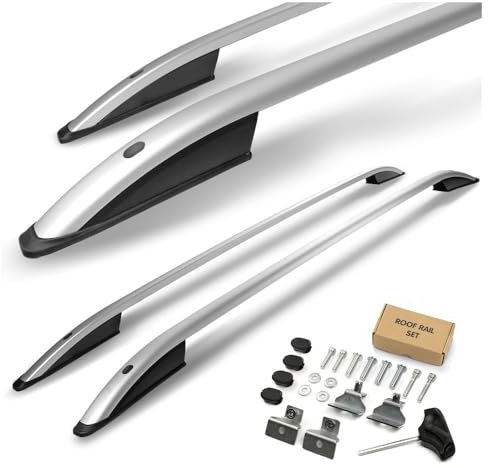 CHROMEMASTER | Dachreling Dachträger Kompatibel mit Toyota RAV4 2013-2018; Zur Befestigung der Dachgepäckträger, Dachkörben, Dachboxen oder Dachfahrradträger | Robuste Konstruktion aus Aluminium