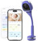 BOOPOO Telecamera Monitor Intelligente per Bambini - Soluzione AI Avanzata Senza Sensore, con Rilevamento del Pianto, Movimenti e Zone Sicure, Visione Notturna HD 2K, Audio Bidirezionale(Culla)