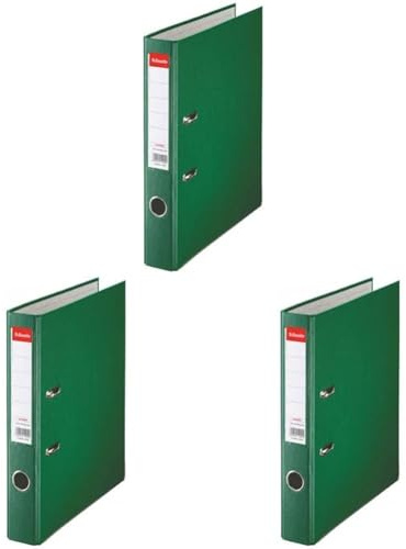 Esselte DIN A4 Ordner, Grün, 52 mm Rückenbreite, Kunststoff, 81196 (Packung mit 3)