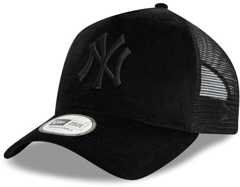 New Era Trucker Damen Cap - Velour New York Yankees schwarz