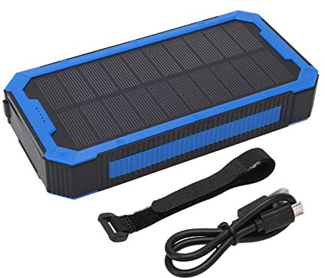 Solar Power Bank 36800mAh para Escalar, Cargador Portátil con Cargadores Solares de 34 Ledes con Carga Inalámbrica, Carga Rápida, 6 Puertos USB, Tipo C, para Actividades Al