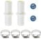 2 Pcs Washing Machine Waste Pipe Connector, Adapter for Drain, Washing Machine Drain Hose Extension, 110810 Leak-Proof to Hose Joiner with 4 Metal Clamp and 2 Filter