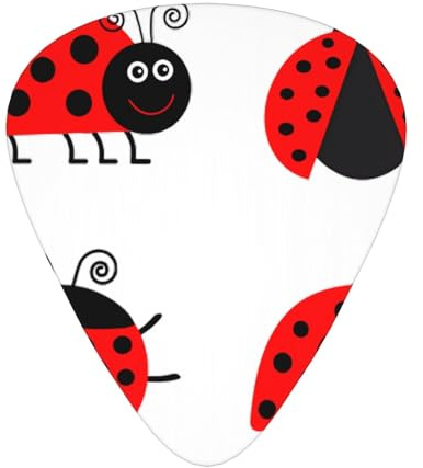 Ladybug Gitarrenplektren 12 Stück für Ukulele Bass Instrument Zubehör