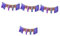 ibasenice 4 Teiliges Tischrock Zugflaggen Set Stehtisch Dekoration Kindertisch Dekoration Hochstuhl Dekoration Pastell Dekoration Pastell Girlande Geburtstagskuchen Dekoration