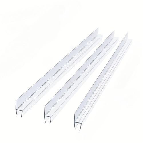 210CM Shower Door Seal Strip 3 Pack PVC Water Stopper for Glass Doors (10MM)