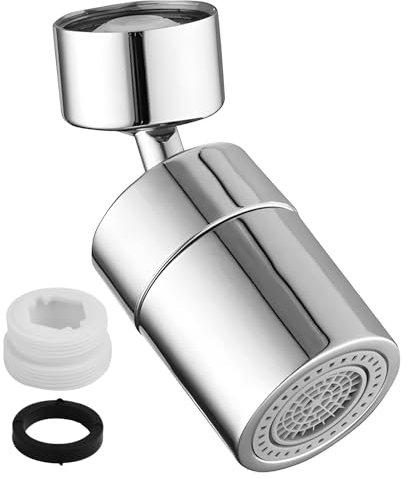 2 Modalità Di Spruzzatura, Attacchi Per Rubinetti Girevoli A 360 °, Per Collegamenti Di Rubinetti Girevoli In Cucina E Bagno, Dotati Di Aeratore Filettato, Risparmio Idrico Ed Efficienza Energetica