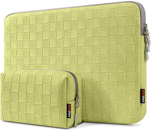 ROEPHY 16 Laptop Sleeve Portable PC Bag Waterproof Shockproof Tablet Case Pouch for 16 Inch MacBook Pro M3 M2 M1 / Dell/HP Pavilion Envy/Lenovo ThinkPad IdeaPad/ASUS Vivobook, Green