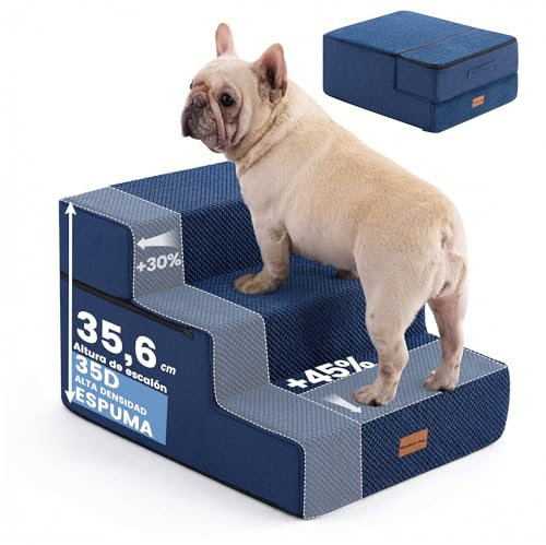 Gardner Pet Scala per Cani Piccola, 3 Gradini, Blu
