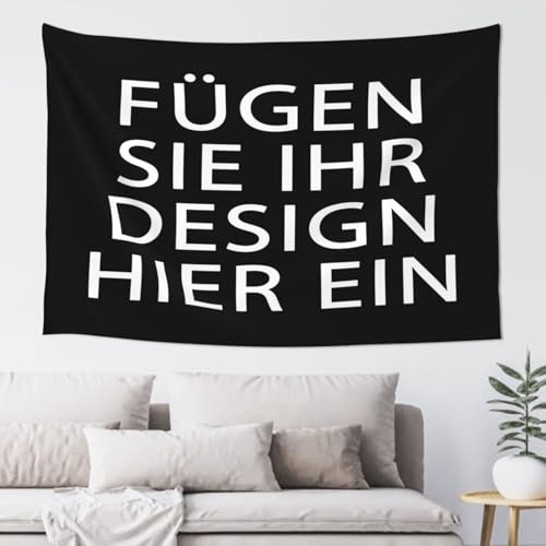 Xenorith Wandteppich Personalisiert, foto auf leinwand Werbebanner mit Text/Logo/Foto, wandbehang stoff für Heimdekoration, Hochzeitsteppich, Familie, Gedenkgeschenk152 cm x 203 cm