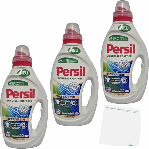 usy Bundle für Persil Gel Universal 3er Pack (3x900ml 20WL Flasche) + usy Block