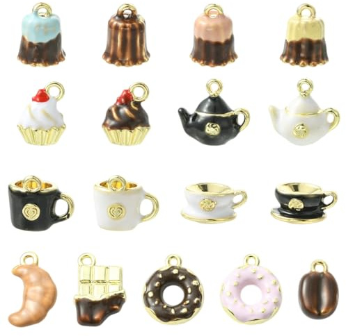 Stiesy Enamel Charms Alloy Metal Charm Cute Dangle Charms Bulk Enamel Pendants for Jewellery DIY Bracelets Necklaces Crafts Earring Making Decor